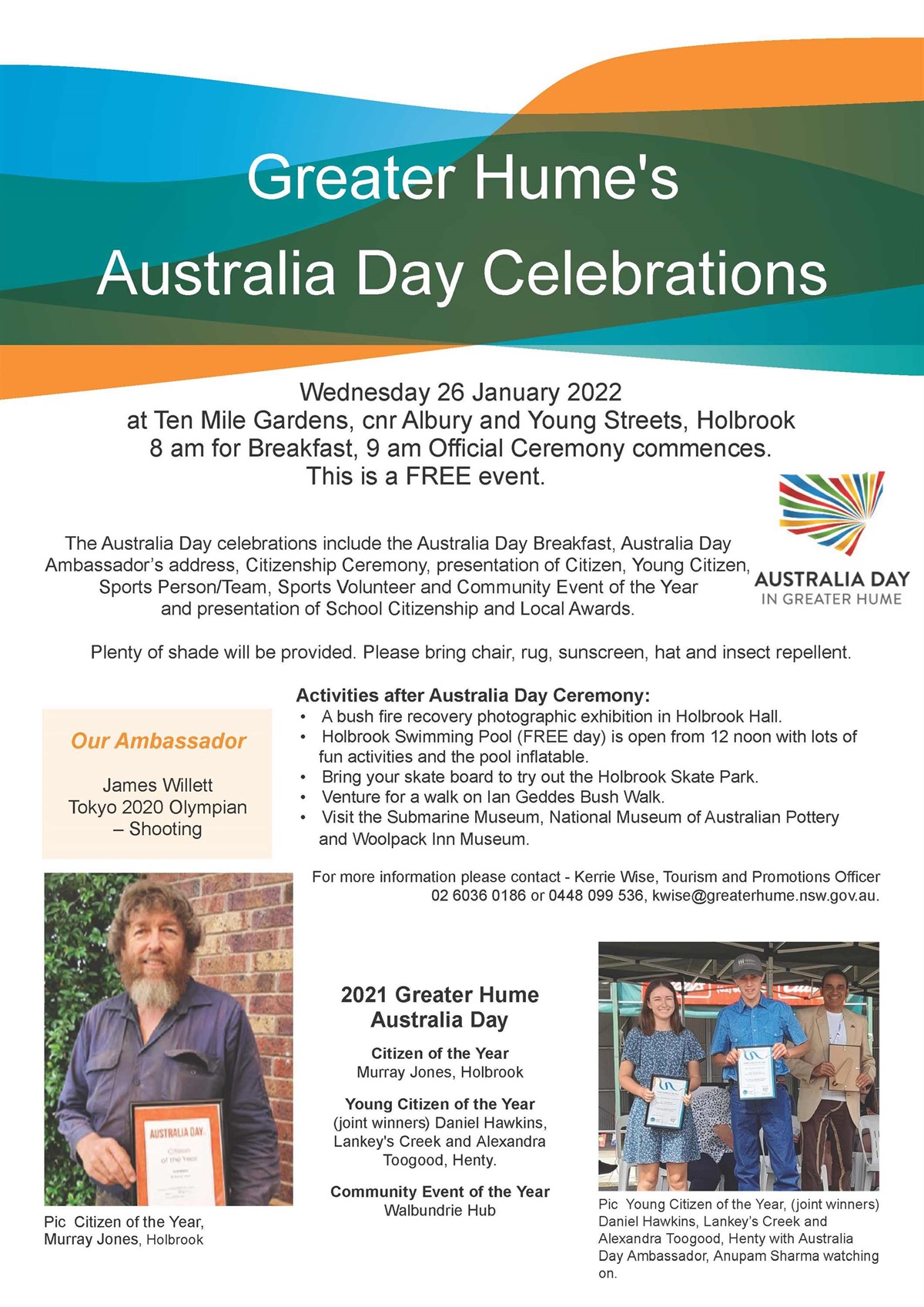 Greater Hume's Australia Day Celebrations Greater Hume Council