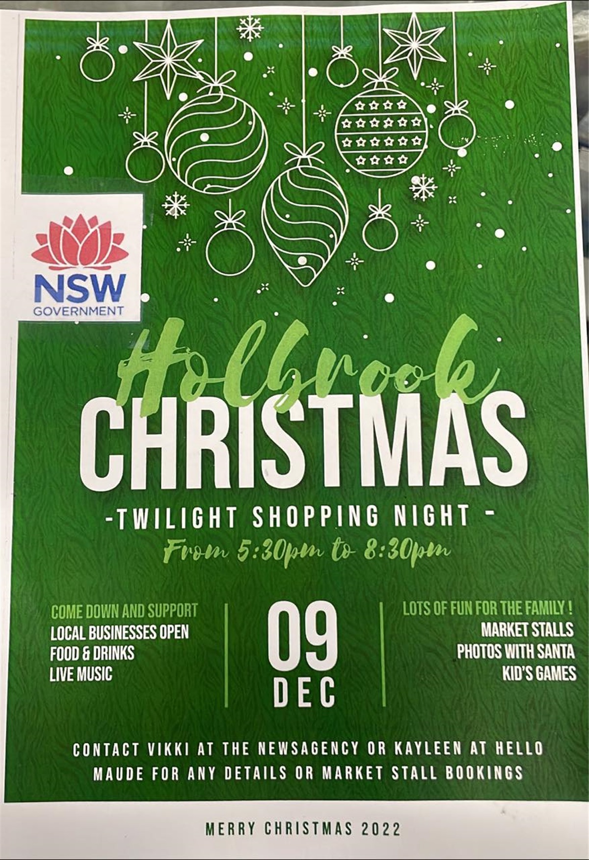 Holbrook Christmas Markets and Festivities Greater Hume Council